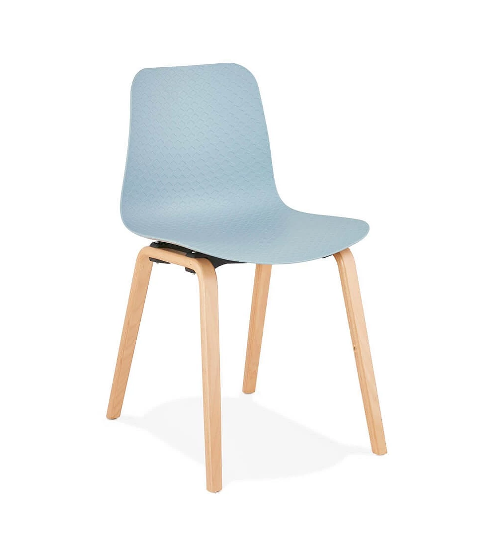 Chaise design MONARK Naturel Poly Bleu