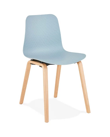 Chaise design MONARK Naturel Poly Bleu