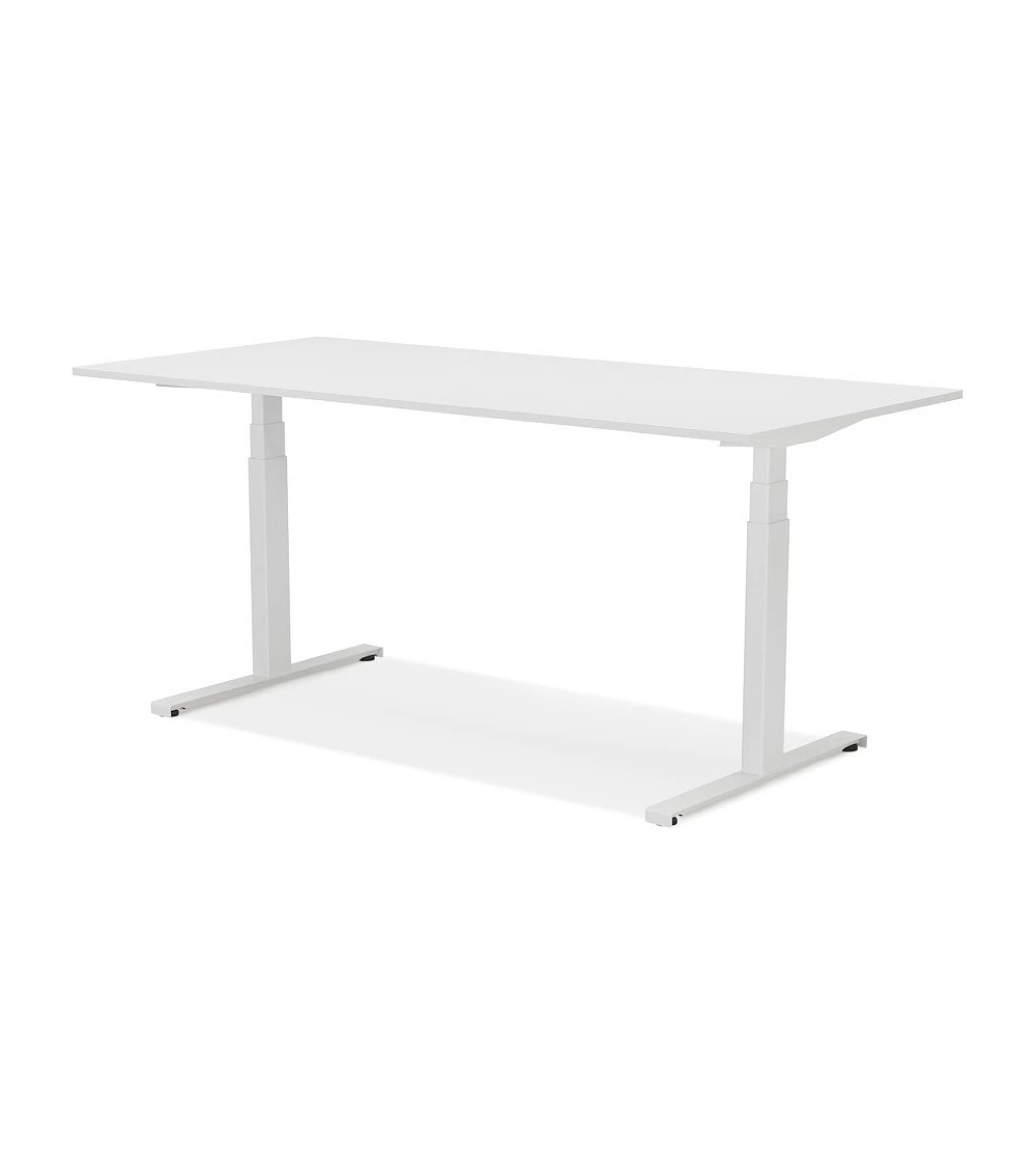 Bureau design 160 cm DROIDE Bois mélaminé Blanc