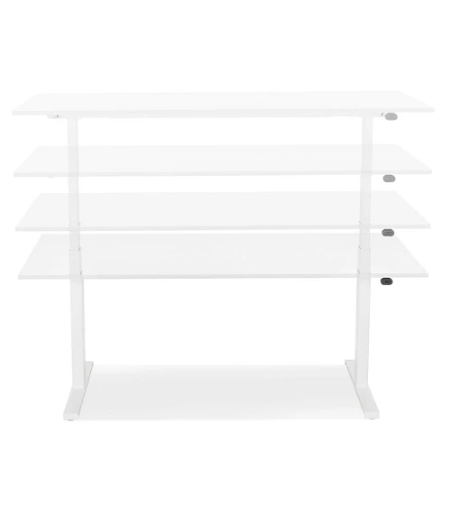 Bureau design 160 cm DROIDE Bois mélaminé Blanc