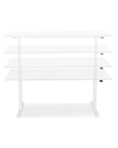 Bureau design 160 cm DROIDE Bois mélaminé Blanc