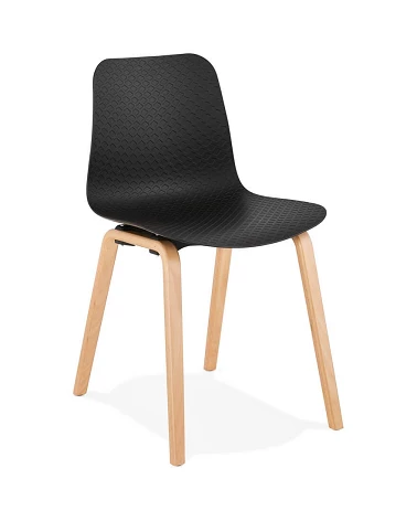 Chaise design MONARK Naturel Poly Noir