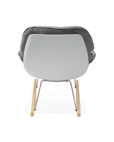 Fauteuil design a bascule Pelochon tissu Gris Clair