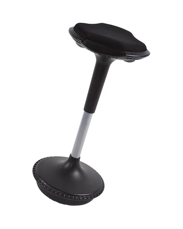 Tabouret de bar ergonomique AMA tissu Noir