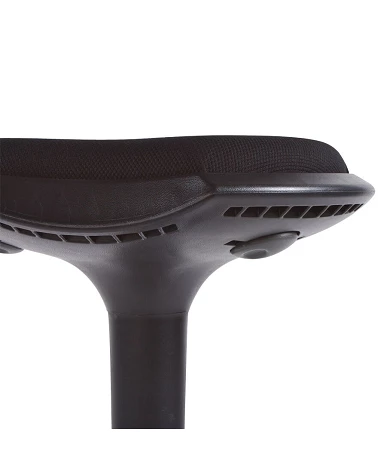 Tabouret de bar ergonomique AMA tissu Noir