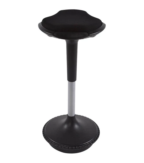 Tabouret de bar ergonomique AMA tissu Noir