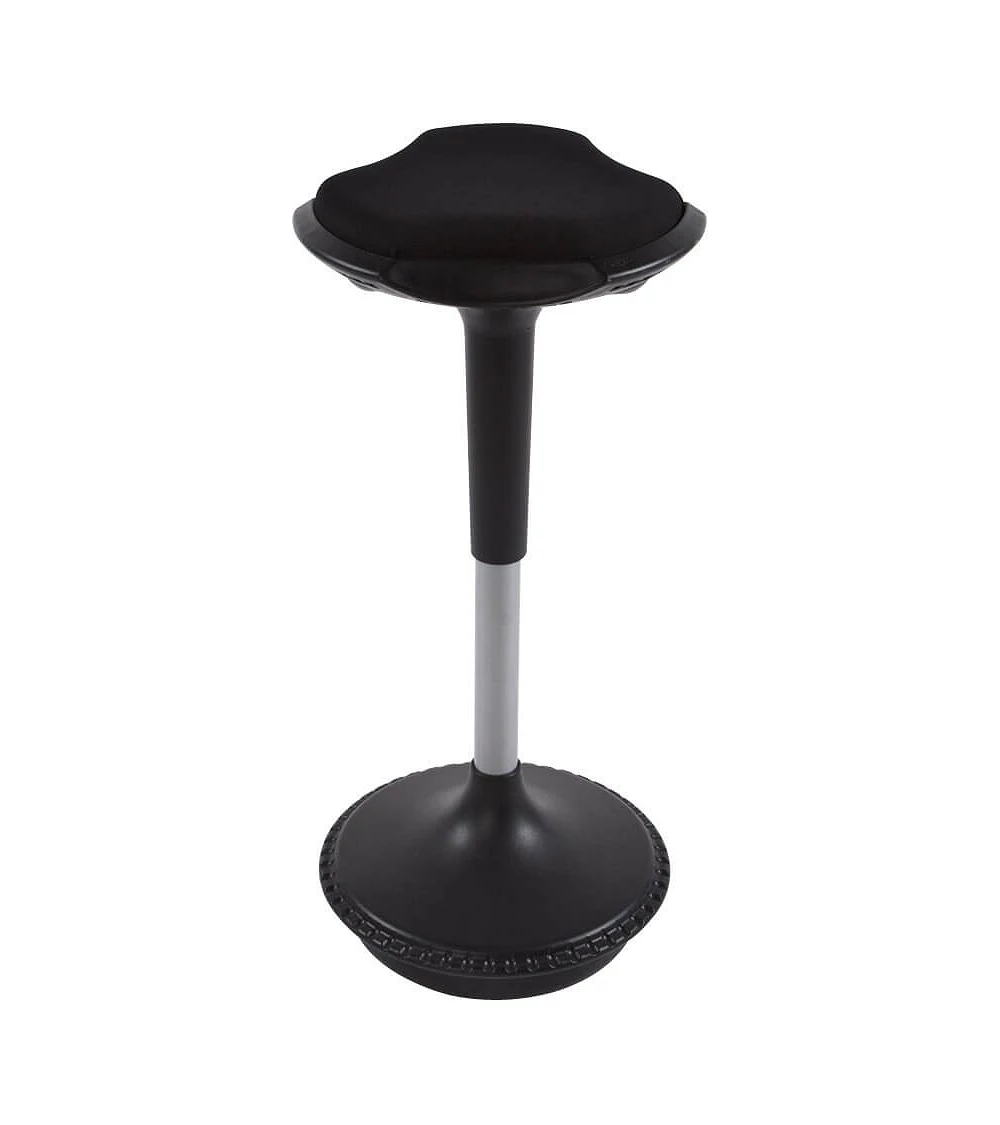 Tabouret de bar ergonomique AMA tissu Noir