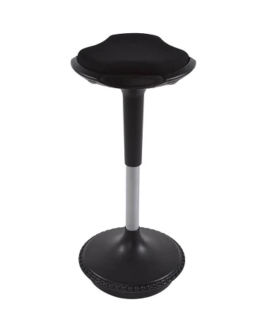 Tabouret de bar ergonomique AMA tissu Noir