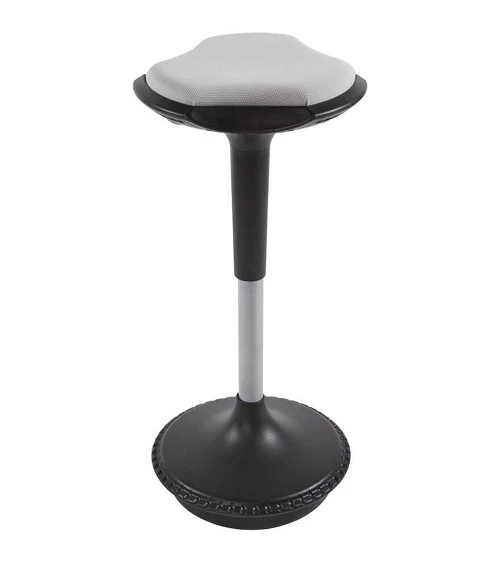 Tabouret de bar ergonomique AMA tissu blanc