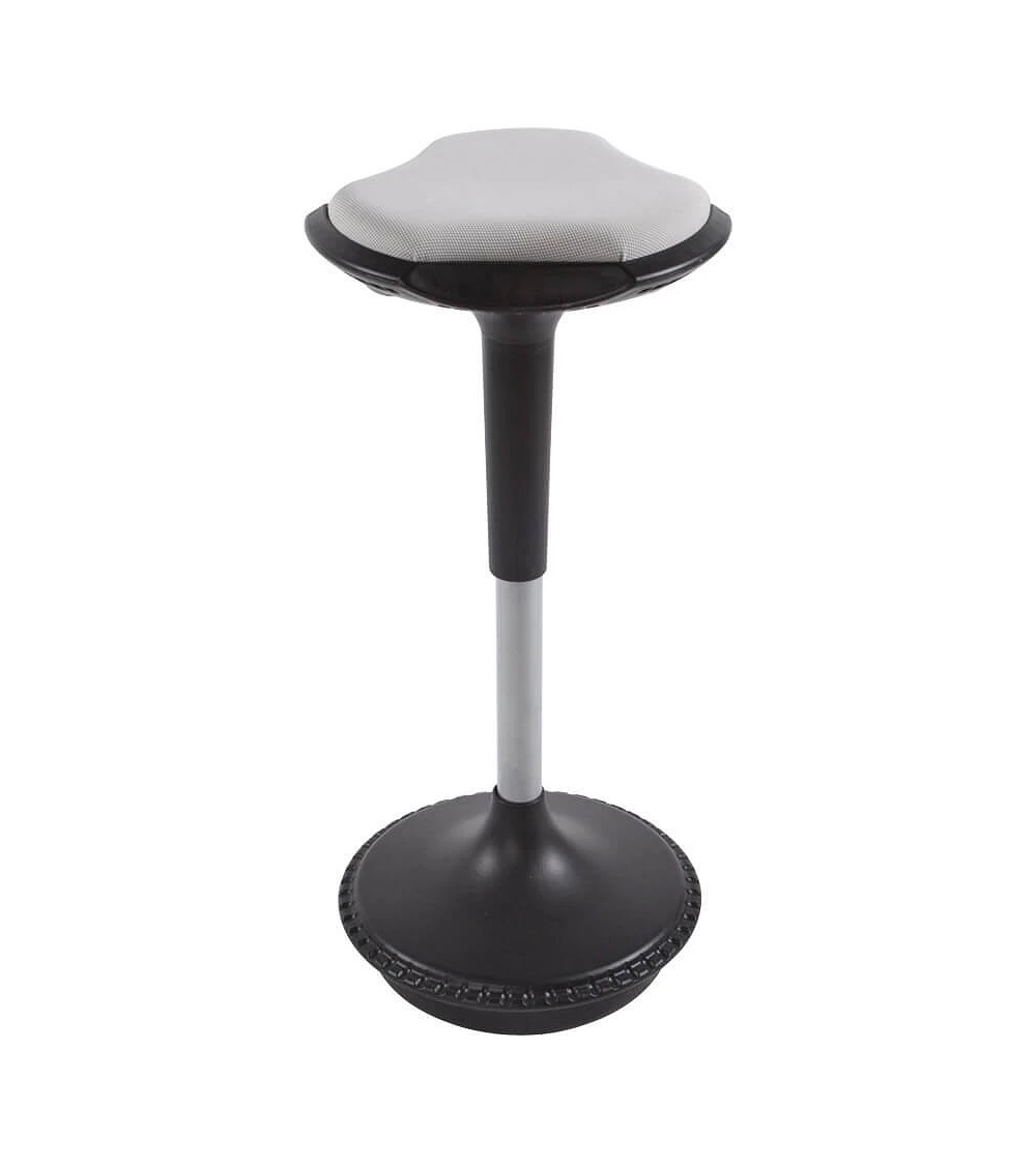 Tabouret de bar ergonomique AMA tissu blanc