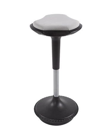 Tabouret de bar ergonomique AMA tissu blanc