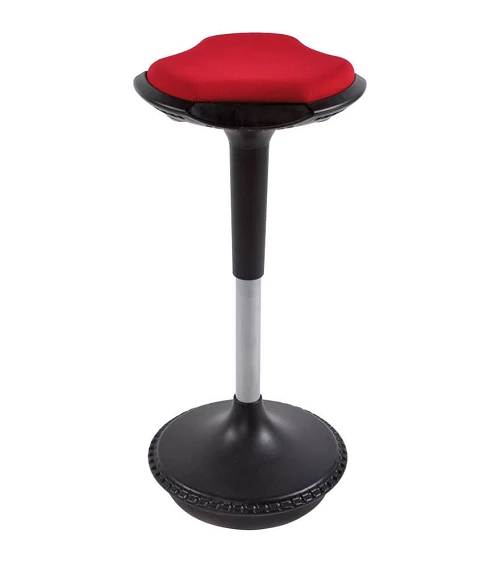 Tabouret de bar ergonomique AMA tissu Rouge