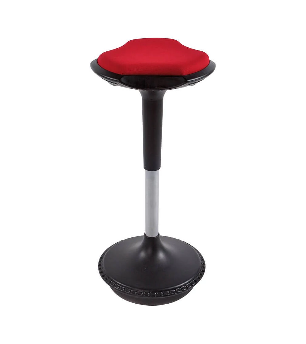 Tabouret de bar ergonomique AMA tissu Rouge