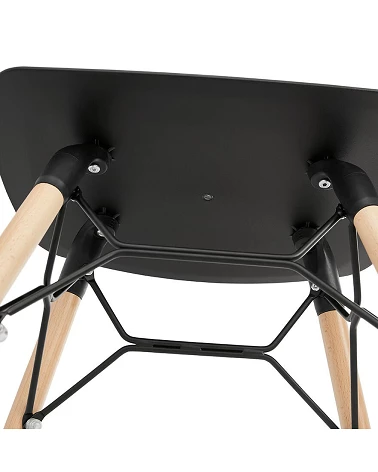 Tabouret bois JARTEL Poly Noir