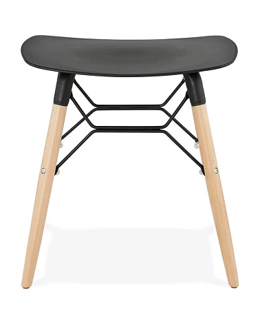 Tabouret bois JARTEL Poly Noir