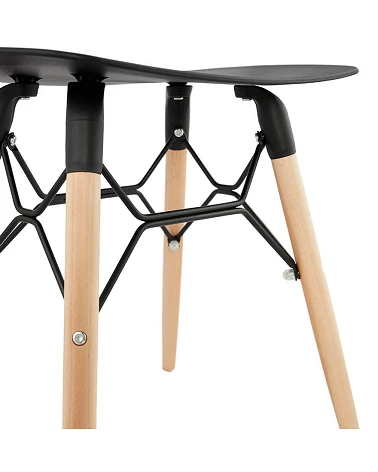 Tabouret bois JARTEL Poly Noir