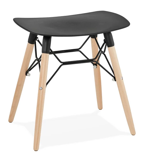 Tabouret bois JARTEL Poly Noir