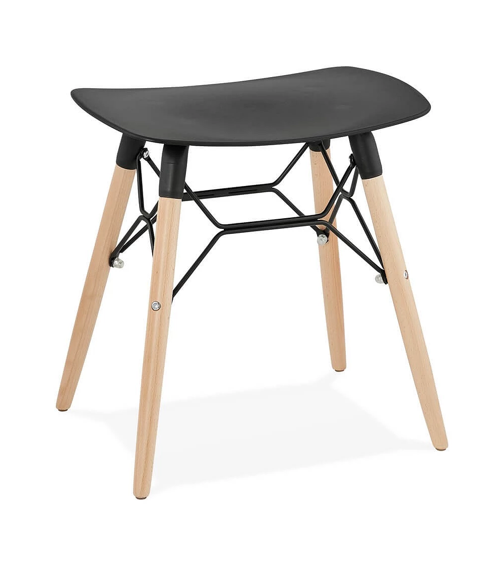 Tabouret bois JARTEL Poly Noir