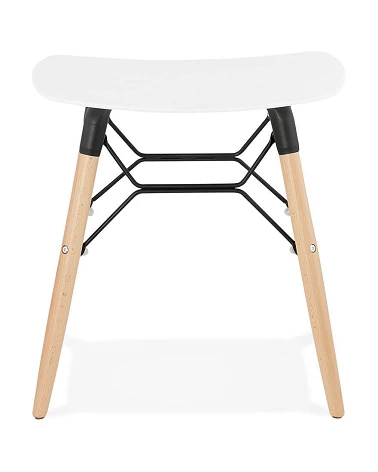 Tabouret bois JARTEL Poly Blanc