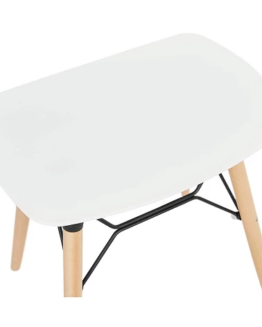 Tabouret bois JARTEL Poly Blanc