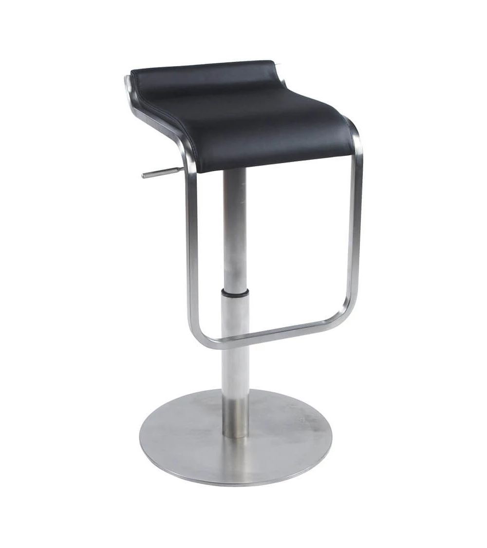 Tabouret de bar design MODENA Simili Noir