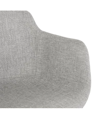 Chaise de bar design LARGESS Tissu Gris Clair