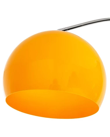 Lampadaire design Loft XL métal Chromé et Poly orange