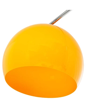 Lampadaire design Loft XL métal Chromé et Poly orange