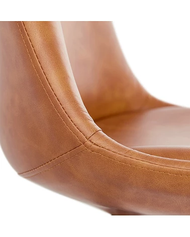 Chaise design bois STEVE simili Marron