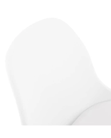 Chaise de bar métal chromé Tendy simili blanc