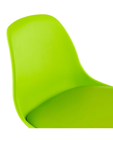 Chaise de bar métal chromé Tendy simili vert