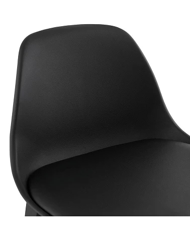 Chaise de bar Bois TUREL Poly Noir