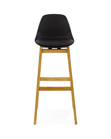 Tabouret de bar bois de Chêne ELODY Polypro Noir