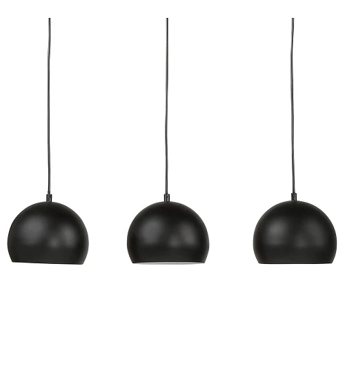 Suspension metal noir TRIKA 3 sources