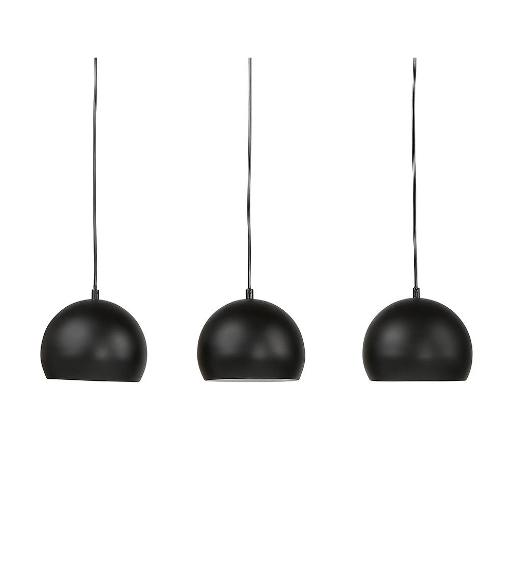 Suspension metal noir TRIKA 3 sources