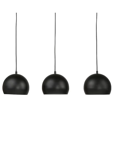 Suspension metal noir TRIKA 3 sources