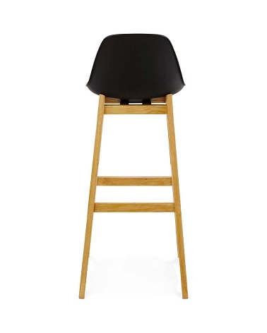 Tabouret de bar bois de Chêne ELODY Polypro Noir