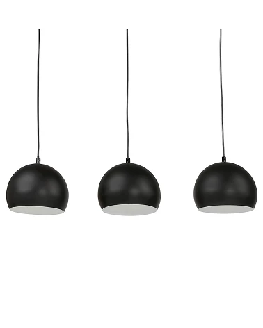 Suspension metal noir TRIKA 3 sources