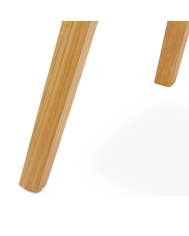 Tabouret de bar bois de Chêne ELODY Polypro Blanc