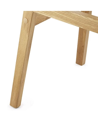 Tabouret de bar bois de Chêne ELODY Polypro Gris