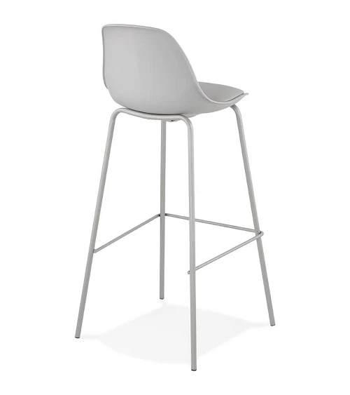 Chaise de bar design ESCAL Polypro Gris