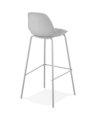 Chaise de bar design ESCAL Polypro Gris