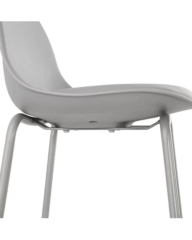 Chaise de bar design ESCAL Polypro Gris