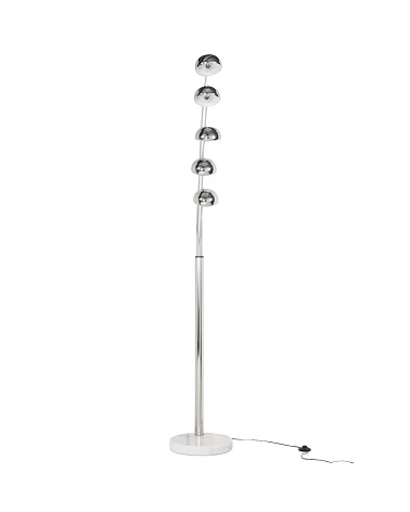 Lampadaire design 5 sources Bush metal chrome