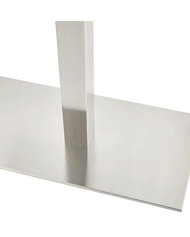 Pied pour table 75 cm Acier brossé