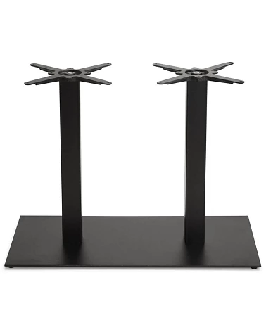 Pied pour table double 100x73 cm Fonte texturée noire