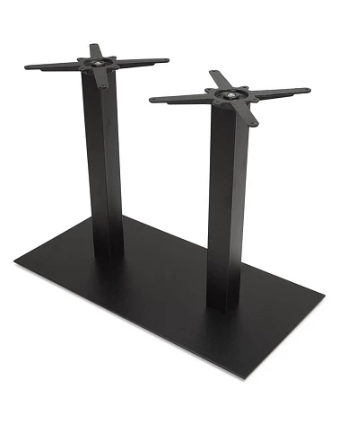 Pied pour table double 100x73 cm Fonte texturée noire