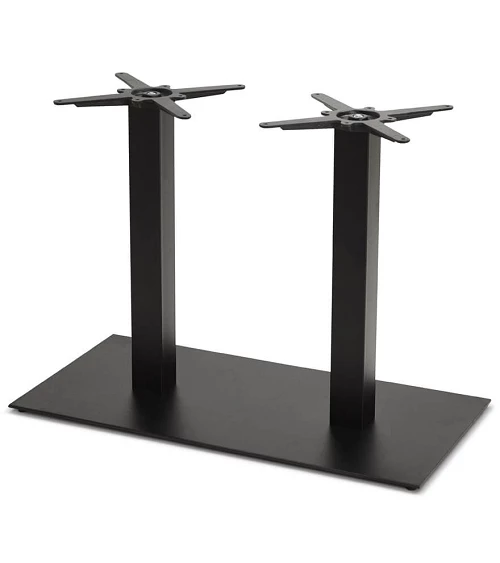 Pied pour table double 100x73 cm Fonte texturée noire