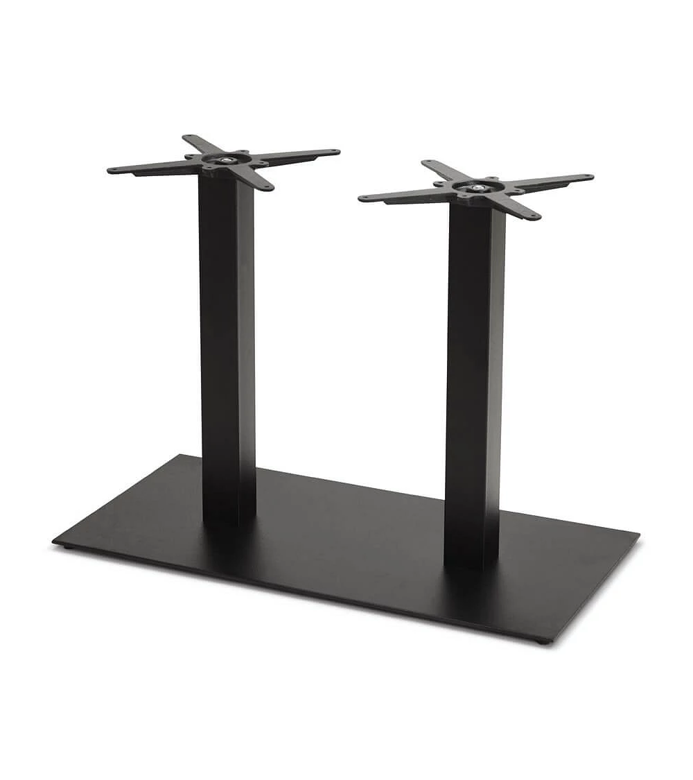 Pied pour table double 100x73 cm Fonte texturée noire