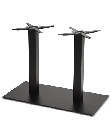 Pied pour table double 100x73 cm Fonte texturée noire